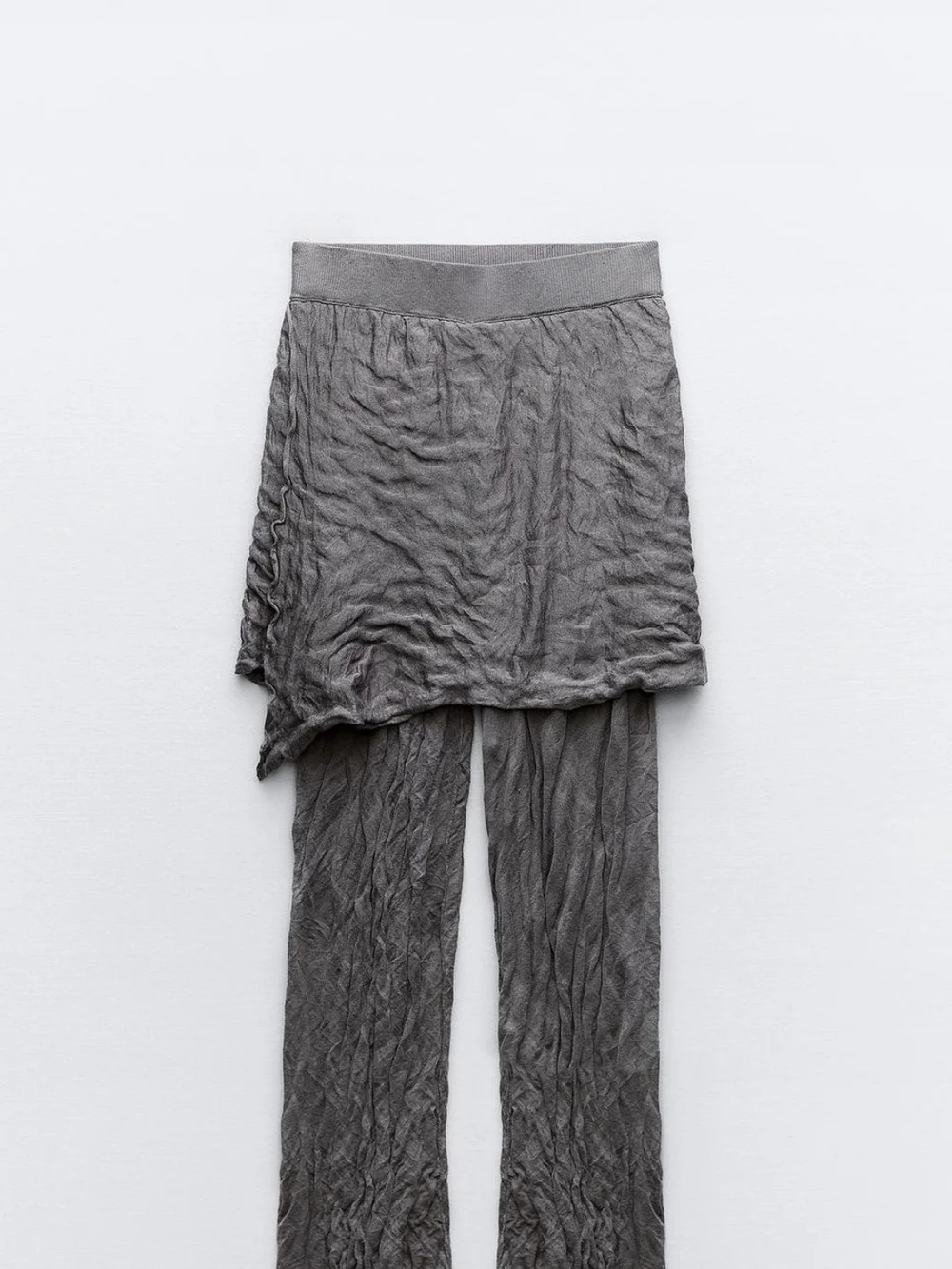 Zara Gray Layered Skirted Leggings